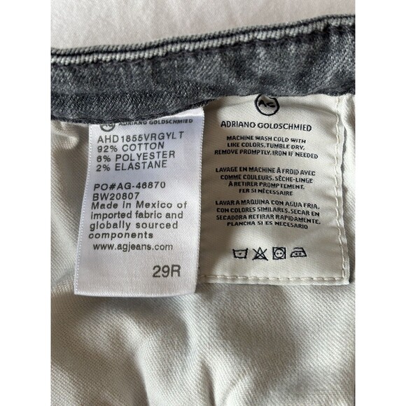 Adriano Goldschmied Jeans Womens 29 The Prima Ankle Cigarette Mid Rise Gray - Picture 8 of 11